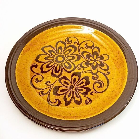 Vintage Other - 2 VTG Homer Laughlin Gold Glade Dinner Plates 1970